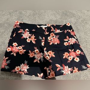 Loft navy floral shorts size 14